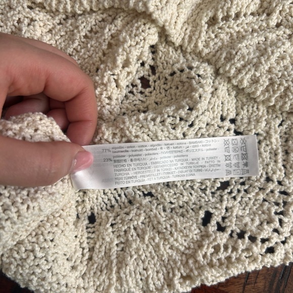 Zara cream crochet knit dress - Picture 4 of 4